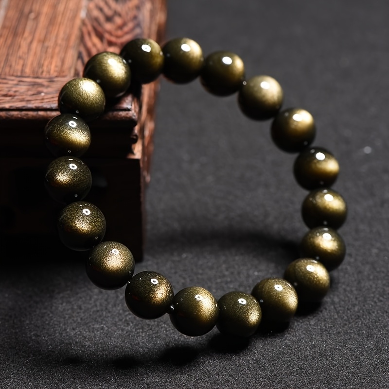 Natural Golden Obsidian Bracelet, Attract Wealth Gift